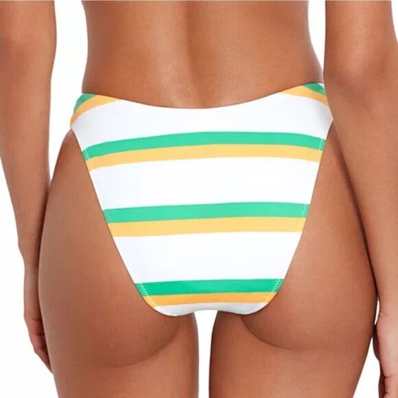 Ralph Lauren White, Green, and Yellow Striped Bikini - Picture 5 of 11